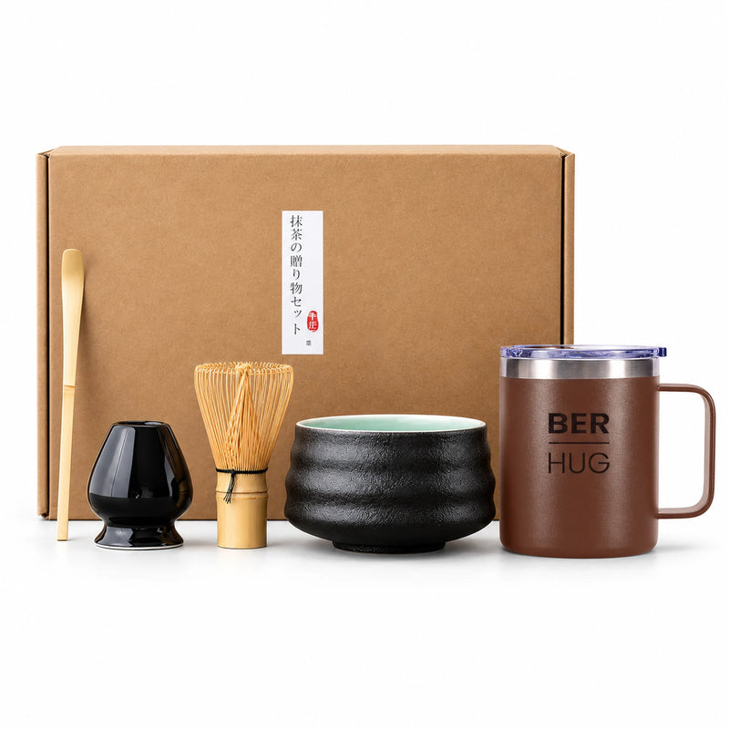 Matcha ritual – 3-delni matcha set + Mugsy termo lonček