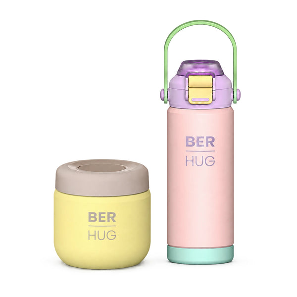 BERHUG PINK Šolski paket – Kiddo 550 ml + Foody 360 ml